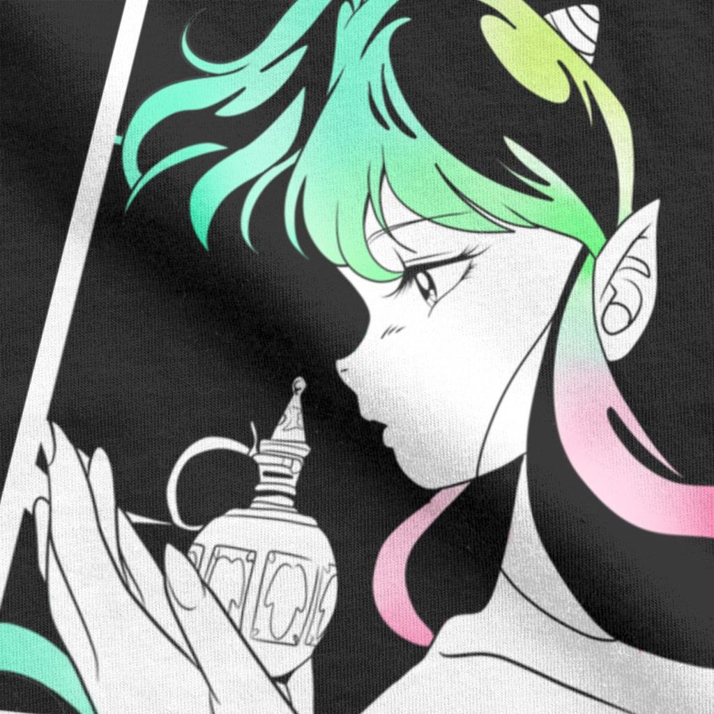 Men's T-Shirts Urusei Yatsura Lum Fun Cotton Tees Short Sleeve Anime T Shirts Round Collar Clothes Adult