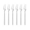 Set di 6 Forchette Nere Set Forchette Torta da Tè Snack Posate Stoviglie Acciaio Inossidabile Opaco Servizio di Posate Forchetta da Dessert Frutta