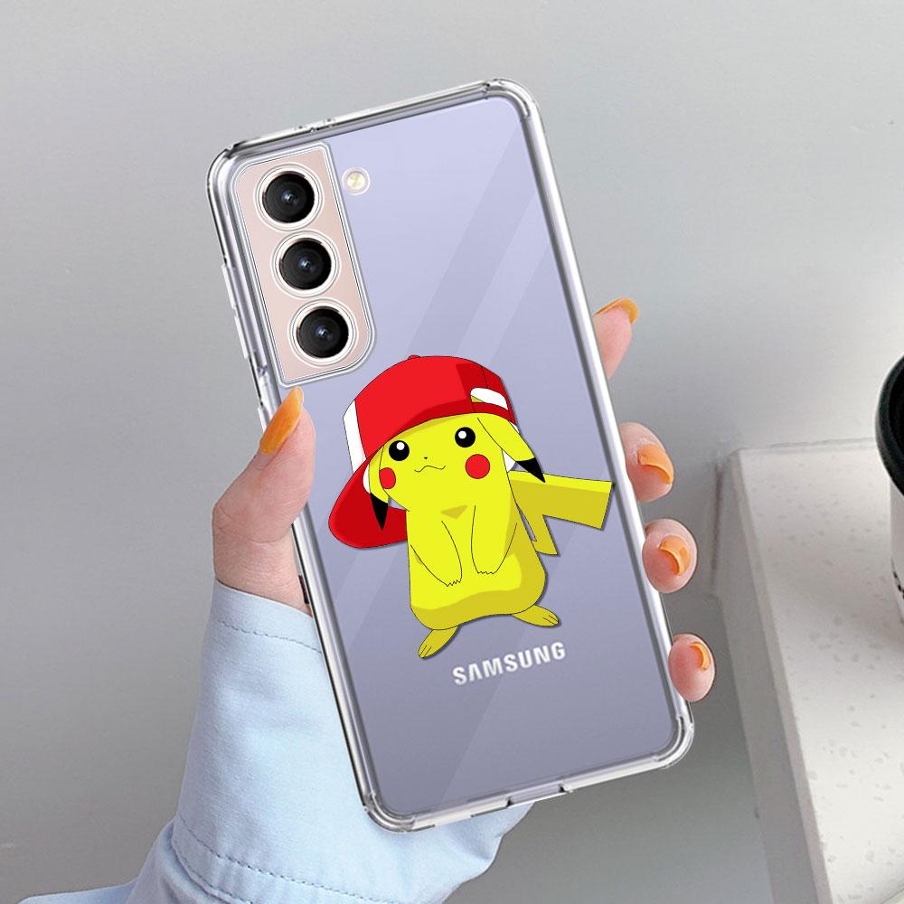 Прозрачный чехол для Samsung Galaxy S22 Ultra S20 FE S21 Plus S10 Lite S10e S9 Note 20 10 Мягкий ТПУ чехол для телефона Мультяшный Милый Покемон Samsung S22