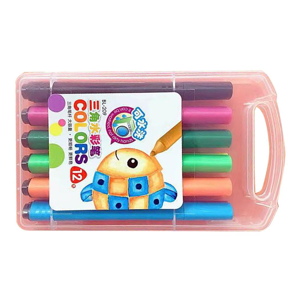 Zeichenstifte 12 Helle Farben Tragbar Breite Anwendung Kreativität anregen Wasserfarbstift zum Ausmalen Basteln DIY