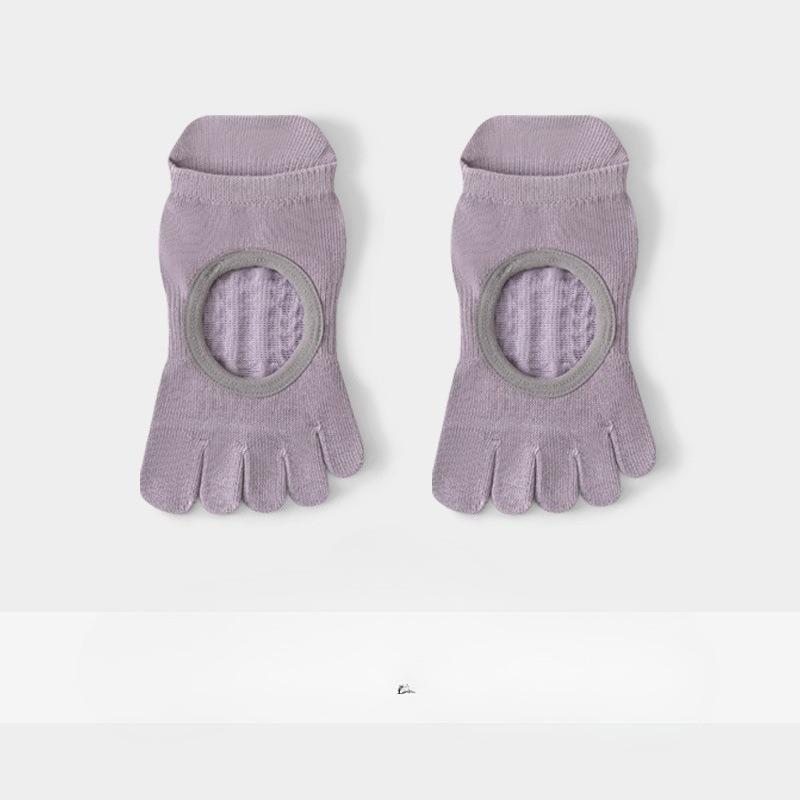 Summer Five-finger Yoga Socks, Anti-slip Indoor Sports Fitness Pilates Training Socks with Separate Toes