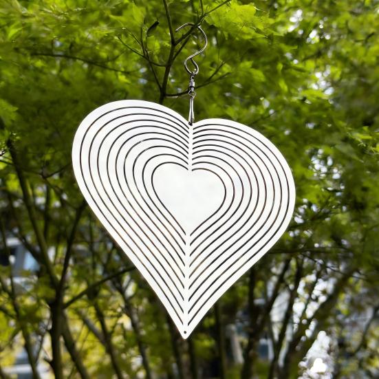 Stainless Steel Reflective Wind Spinners Outdoor Garden Decor Sparkly Wind Chime Yard Patio