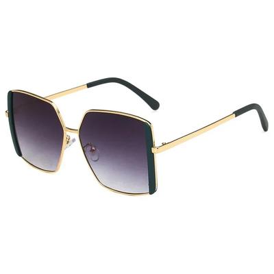 Gafas de Sol Cuadradas Oversize de Moda Unisex Gafas de Sol Retro de Montura Grande con Parte Superior Plana Gafas de Sol de Lujo Protección UV400 Gafas