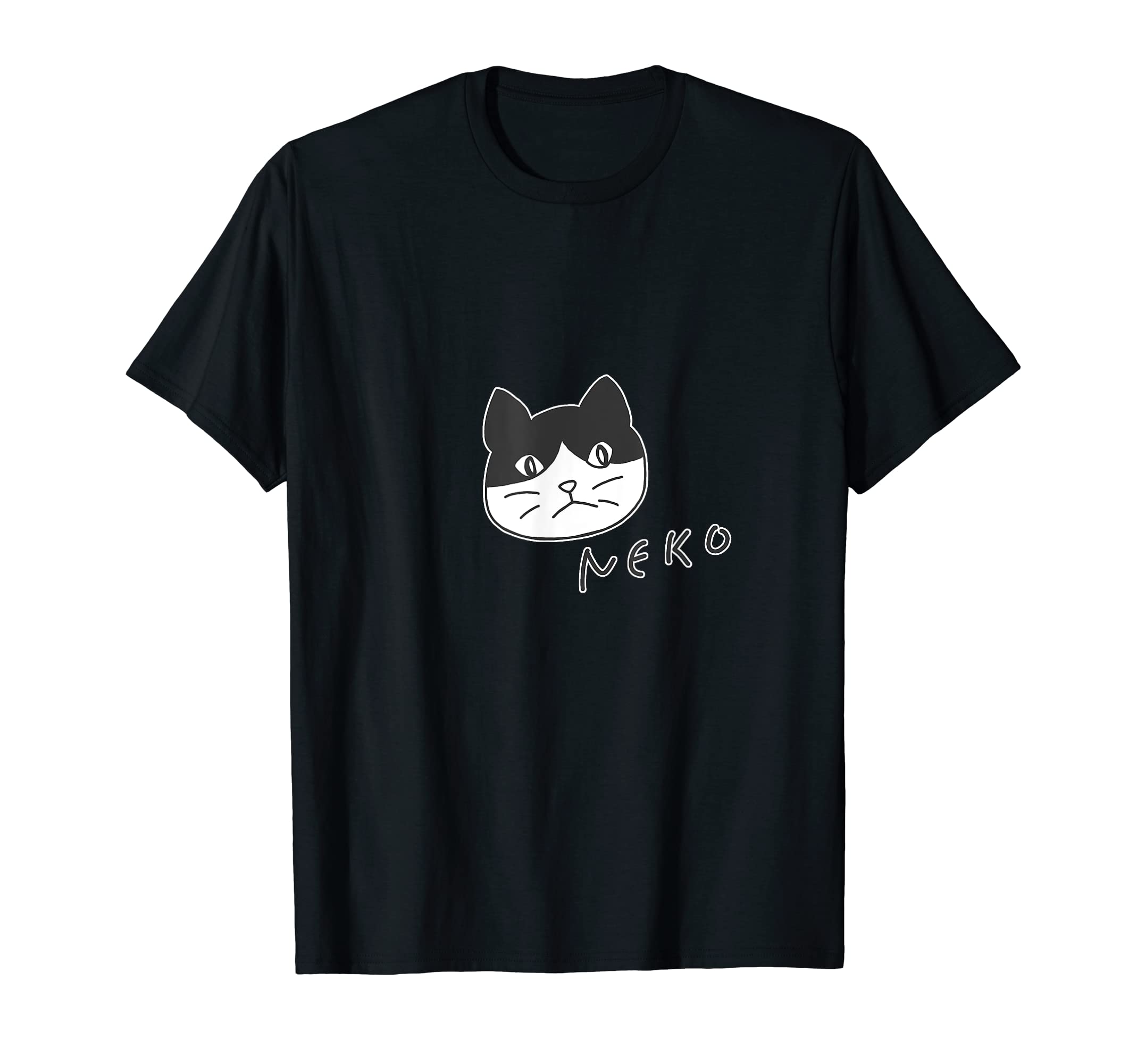 

Cat calico Grumpy Cat Simple Pencil Drawing Style Illustration - neko, [Animal Friends] Face, T-Shirt чёрный
