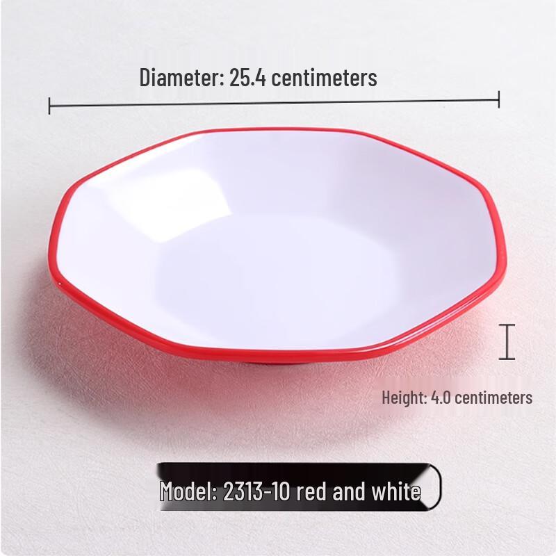 SPSR Melamine Shallow Round Dining Plate