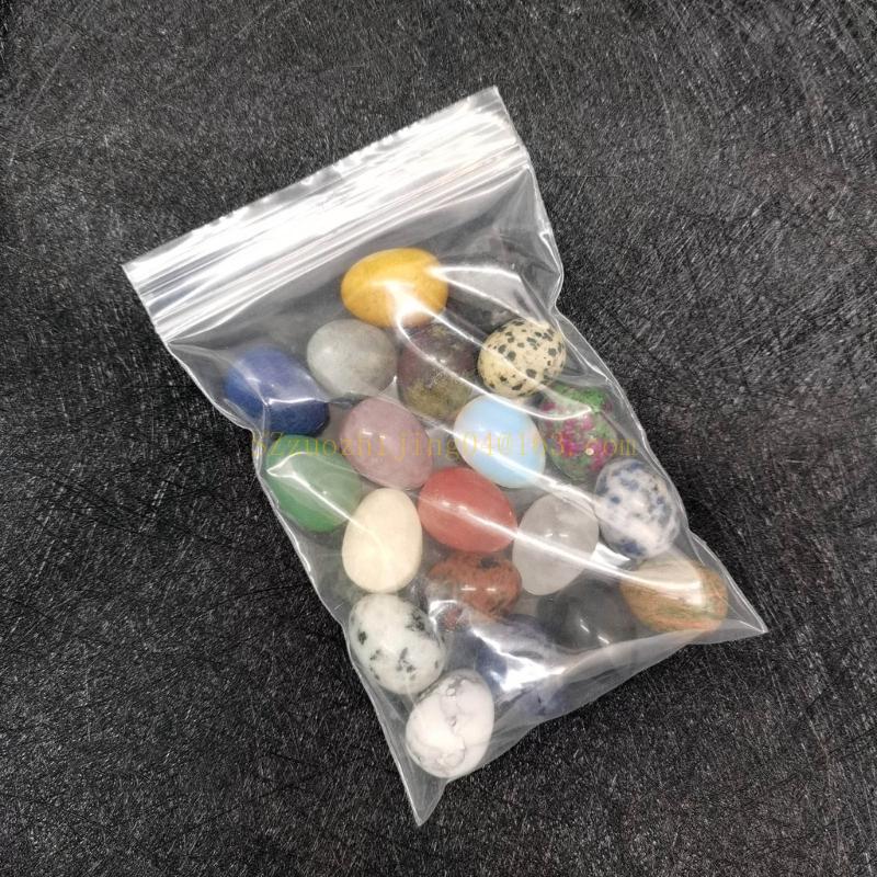 20pcs Polished Mineral Stones Eggs Mini Tumbled Stone Set Easter Eggs Decorations top sale