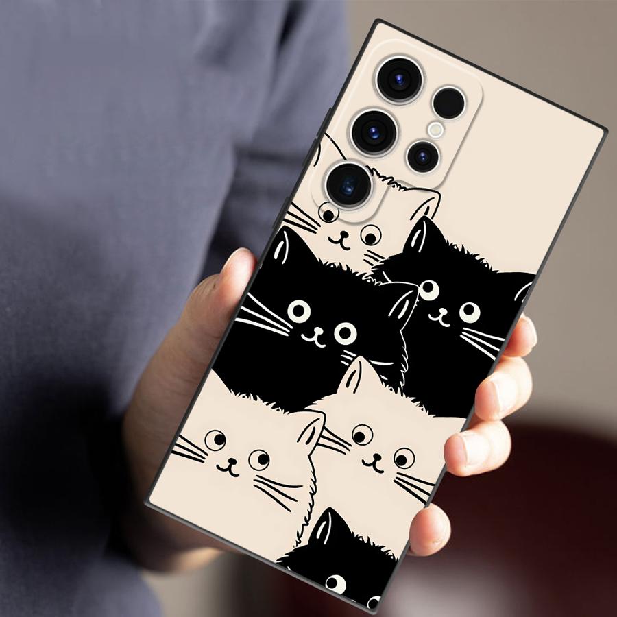 Painting Cat Phone Case for Samsung Galaxy S22 Plus S21 5G S21 FE S24 S25 Ultra S20 S23 Ultra S22 Ultra Cover