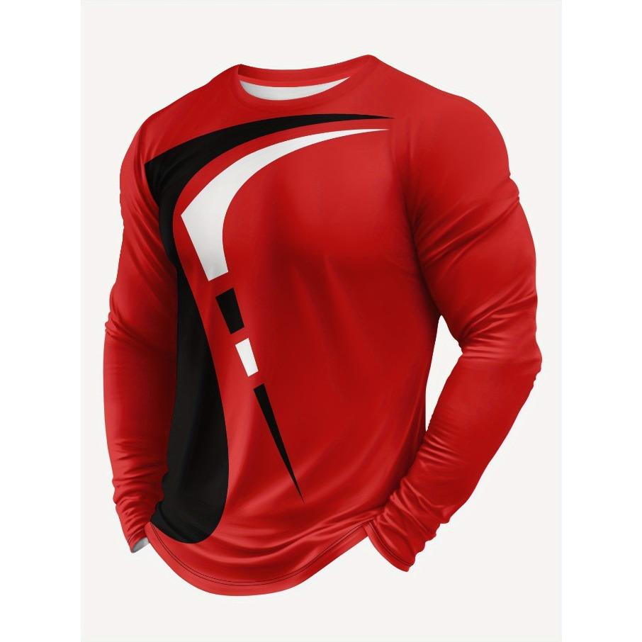 women o neck long sleeve 3d print t shirt