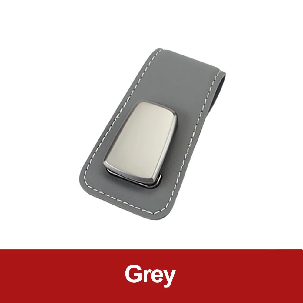 

Многофункциональный автомобильный солнцезащитный козырек, зажим для очков, кожаный зажим для очков, держатель для автомобильных солнцезащитных очков, чехол для карт, аксессуары для салона автомобиля серый