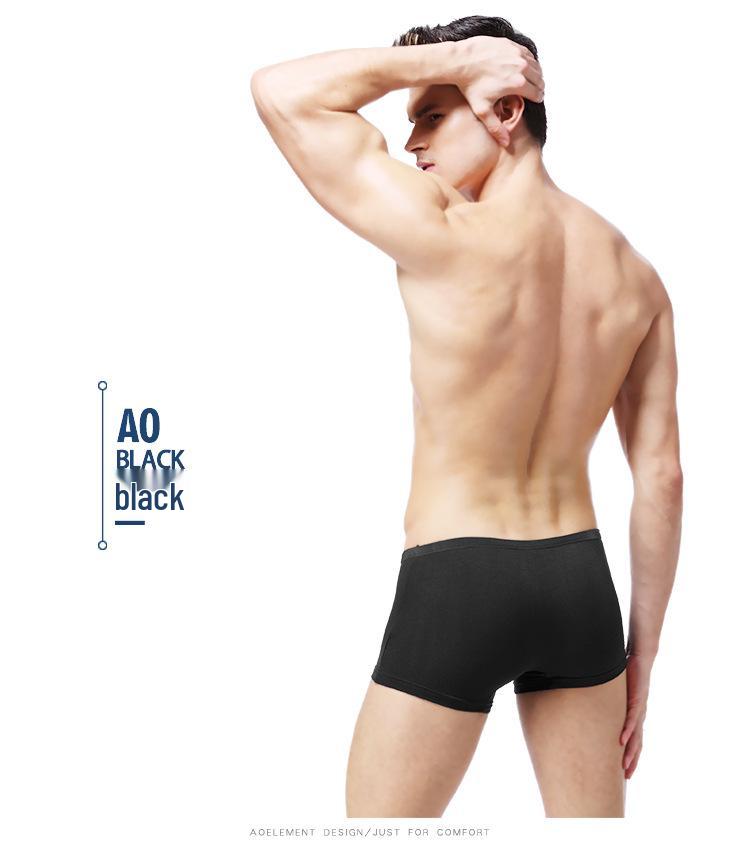 Aoyuan Herren 4er-Pack Mid-Waist Boxer Briefs - Bequem, Atmungsaktiv, Jugendliche Passform