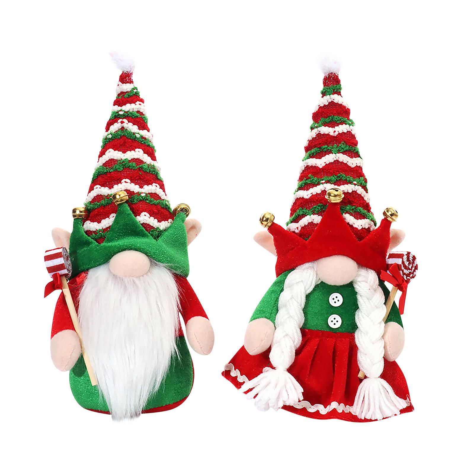 

2Pcs Doll Gnome Faceless Doll Decoration Christmas Decorations Couple Plush Doll Decoration