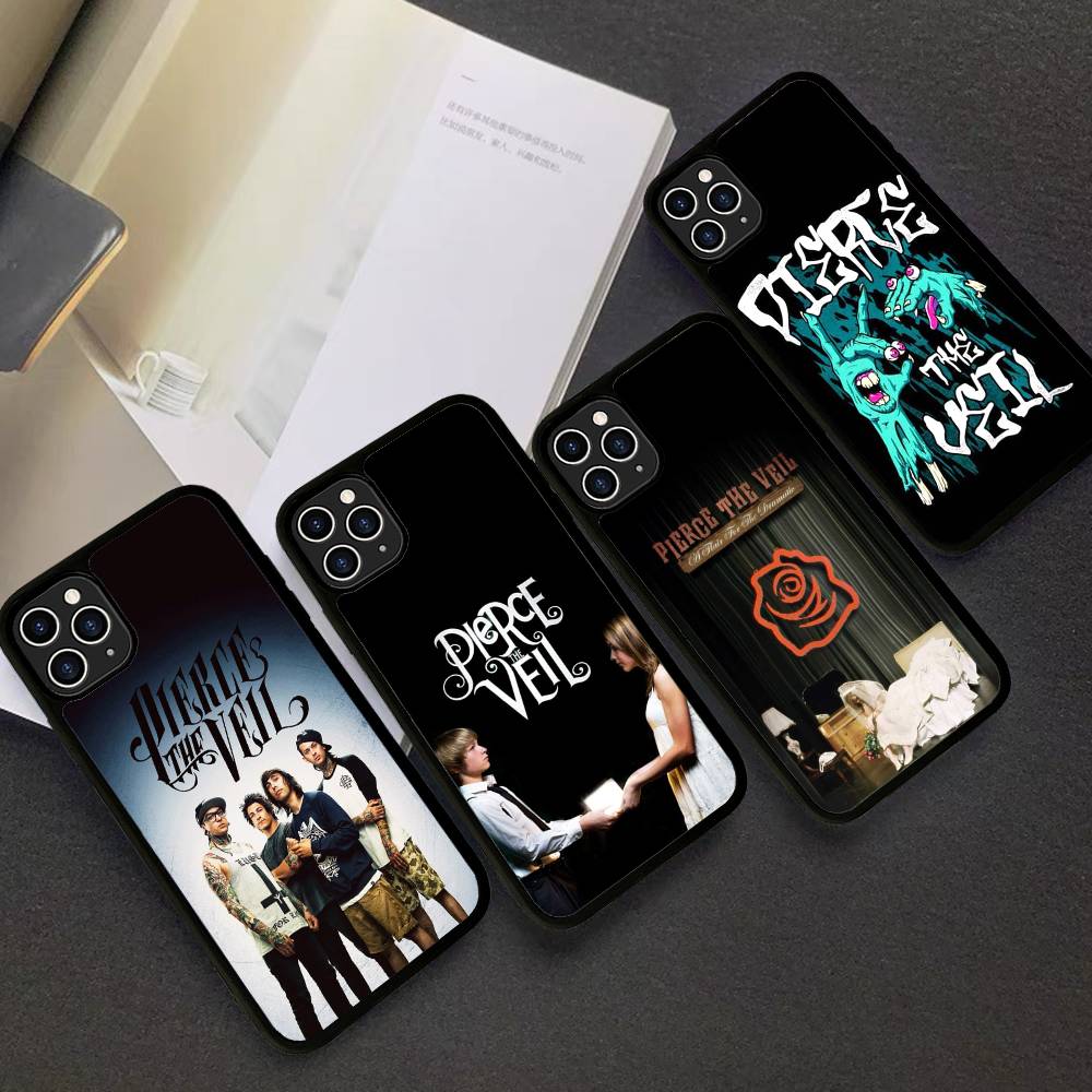 P-Pierce The Veil Band PC+TPU Phone Case For iPhone 17 16 15 14 PRO MAX 11 12 13 PLUS MINI Cover