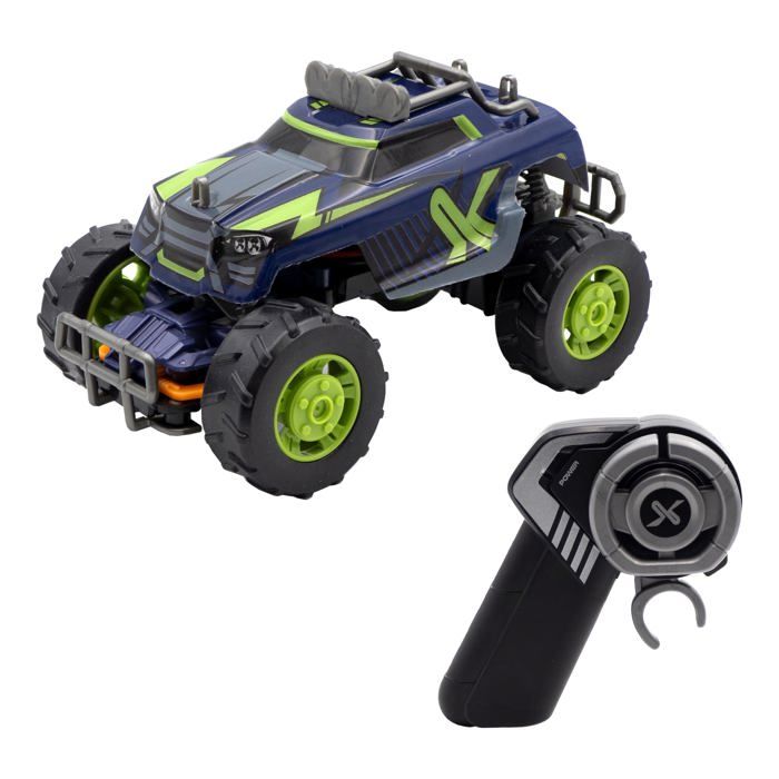 Silverlit - 20703 -EXOST-Build2drive-Voiture à Construire Mighty Monster-2.4Ghz Bleu marine-15 cm, , Vert ET Noir