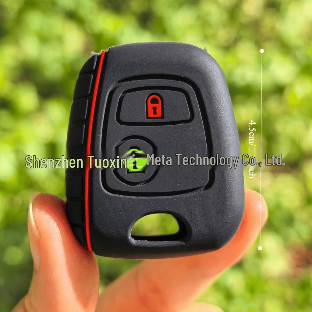 Peugeot 206/207 & Citroen C2 Silicone 2-Button Key Cover