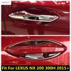 Car Side Door Handle Bowl Molding Decoration Cover Kit Trim ABS Chrome Exterior Accessories For LEXUS NX 200 300h 2015 -