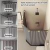 Set Tenda Doccia Pieghevole Premium - Divisorio Retrattile Invisibile Senza Foratura, Poliestere Impermeabile Separazione Secco-Bagnato