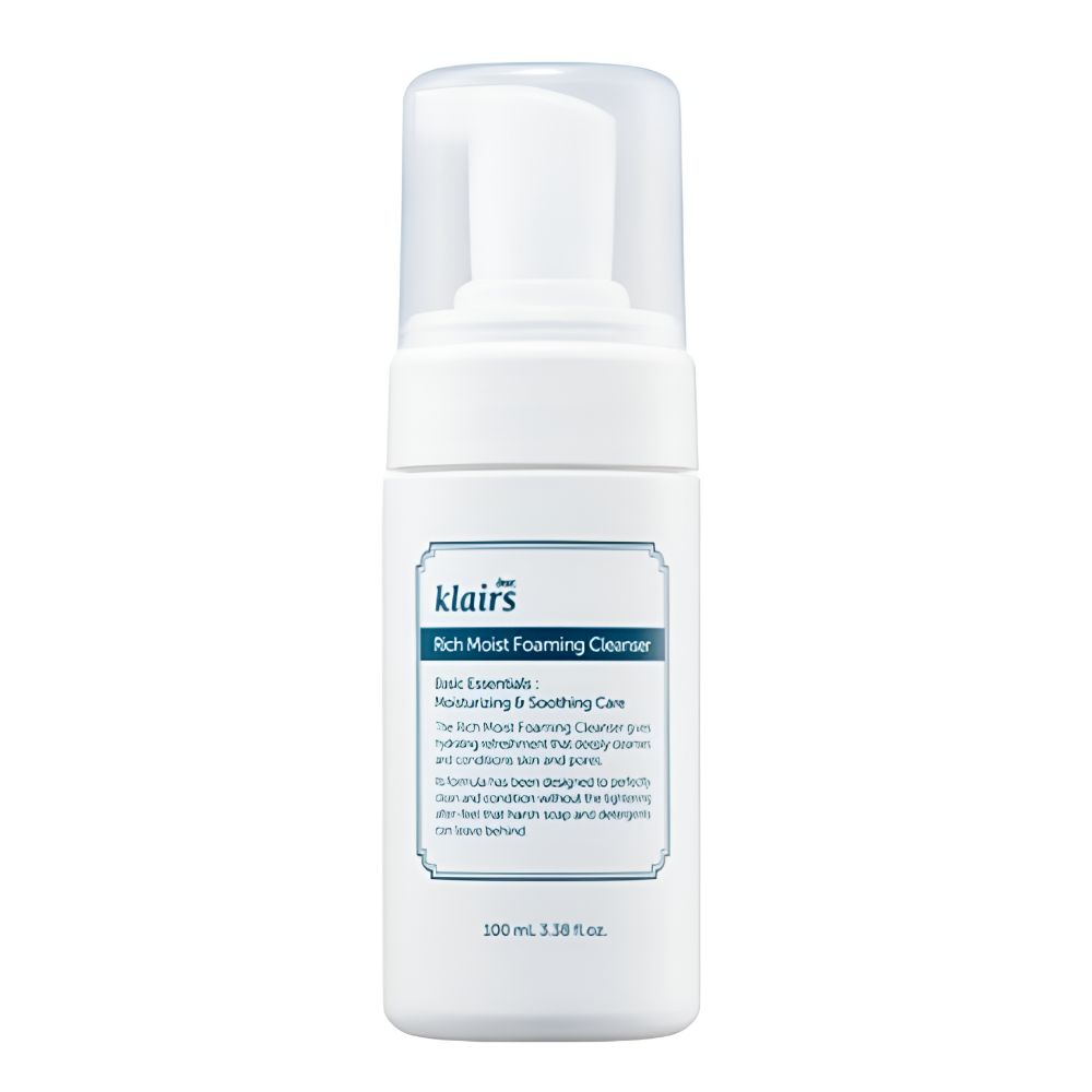 Klairs Rich Moist Foaming Cleanser Hydrating Gentle Facial Cleanser Korean Skincare 100ml