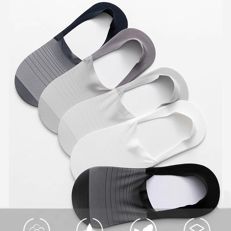 Ponožky No Show pro muže a ženy Neviditelné Ponožky z Ledového Hedvábí Prodyšné Tenké Nízké Ponožky Protiskluzové Ponožky ke Balerínám Lodním Botám Teniskám