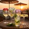 1/4Pcs Wine Glass Lid Breathable Grille Design Reusable Fabric Wine Glass Covers Set with Flower Leaf Decor Outdoor Party Glass Dust Protector