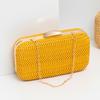 Lässige Stroh-Damenhandtasche Gelbe Clutch Geflochtene Handtaschen Top-Qualität Luxus-Taschen Party Damen-Umhängetaschen Geldbörsen Mode-Tasche