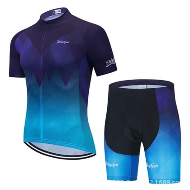 Cycling Clothes Short-sleeved Bicycles Men Women Quick-drying Breathable Mountain Bike Silicone Jacket Shorts Braces
