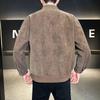 Herren Plus Size Retro Baseballkragen Lederjacke - Herbst Freizeitkleidung