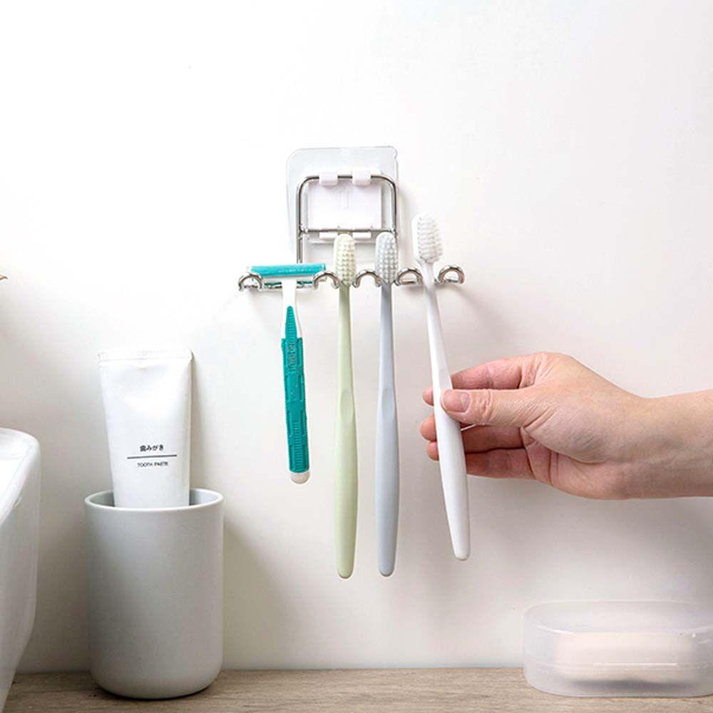 Saving Stand Wall Mounted Razor Rack Bathroom Accessories Toothpaste Organizer Toothbrush Holder