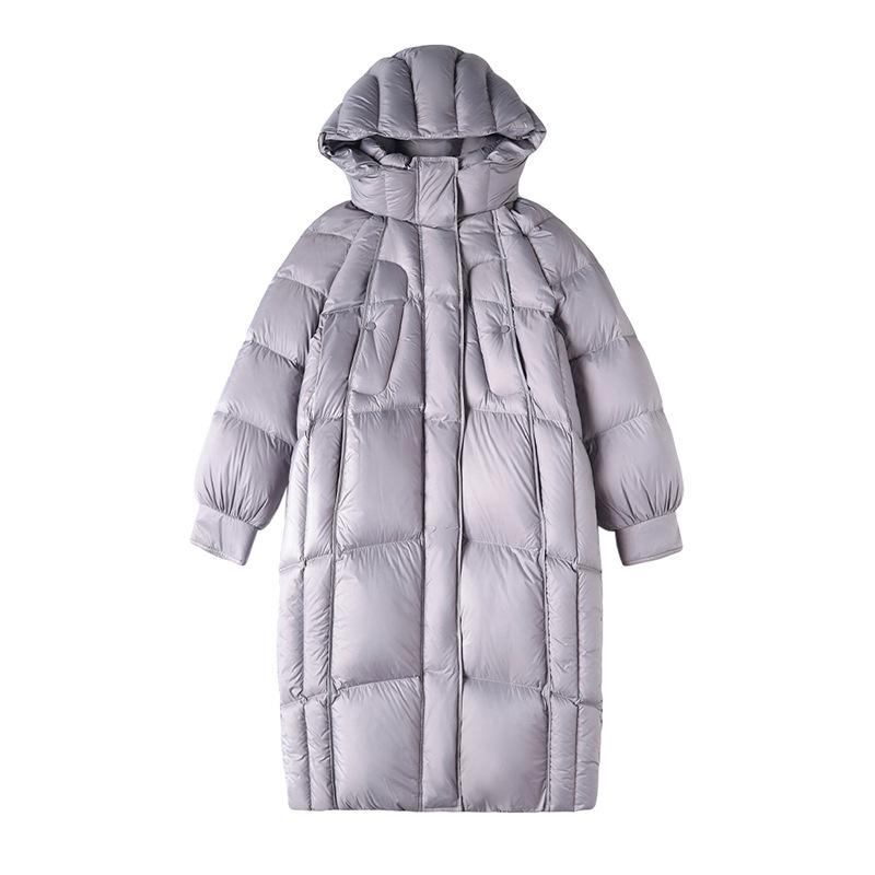 Damen 2025 Wintermode Mittellange Daunenjacke: Lockerer, hochwertiger, verdickter Mantel