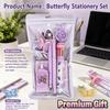 Complete Stationery Stationery Kit Dreamy Butterfly Theme Ballpoint Pen Gel Pen  School Supplies