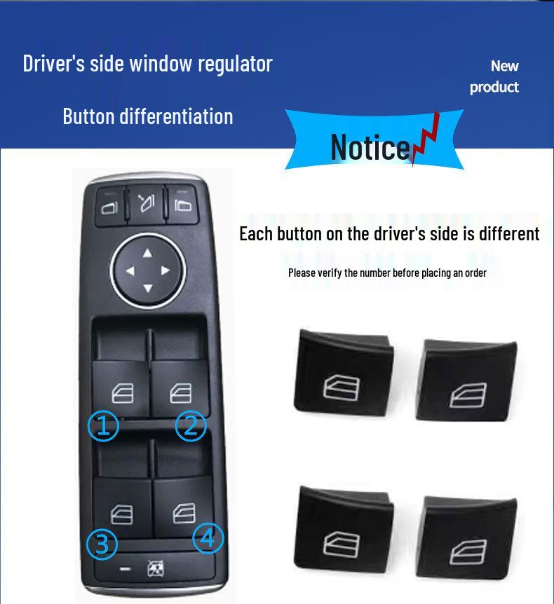 Buton Comutator Ridicare Geam Compatibil pentru Mercedes-Benz W204 Clasa C & Clasa E 2049055402 Ușă Auto