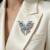 Damen Brosche Schmetterlingsform Funkelnde Strass-Einlagen Anstecknadel für Anzug Kleid Pullover Schal Abzeichen Party Dating Accessoire