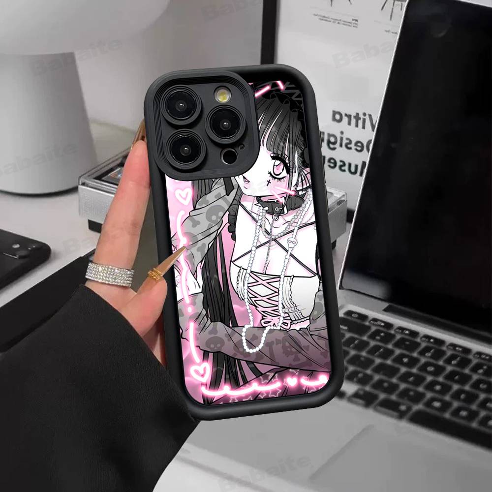 Fashion Gyaru Gyaru Gril Phone Case For IPhone 11 12 13 16 15 17 14 Pro Max Soft Funda Silicone Cover
