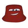 Custom Lightning McQueen Cars Bucket Hat for Unisex Women Printed Cartoon Summer Travel Beach Outdoor Camping Cap