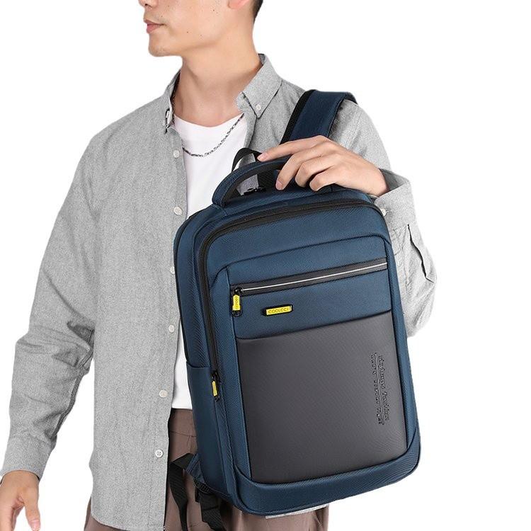 Schoolbag Backpack Men's Premium Sense Large Capacity Lightweight High-end Business Backpack Water-proof Commuter Computer Backpack