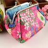 Portamonete portamonete con portamonete ricamato con fiori carini alla moda da donna
