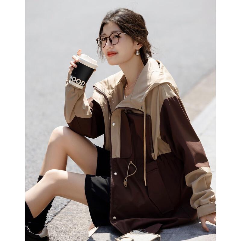 Demana Women's Three-Proof Tech Hooded Color Block Jacket