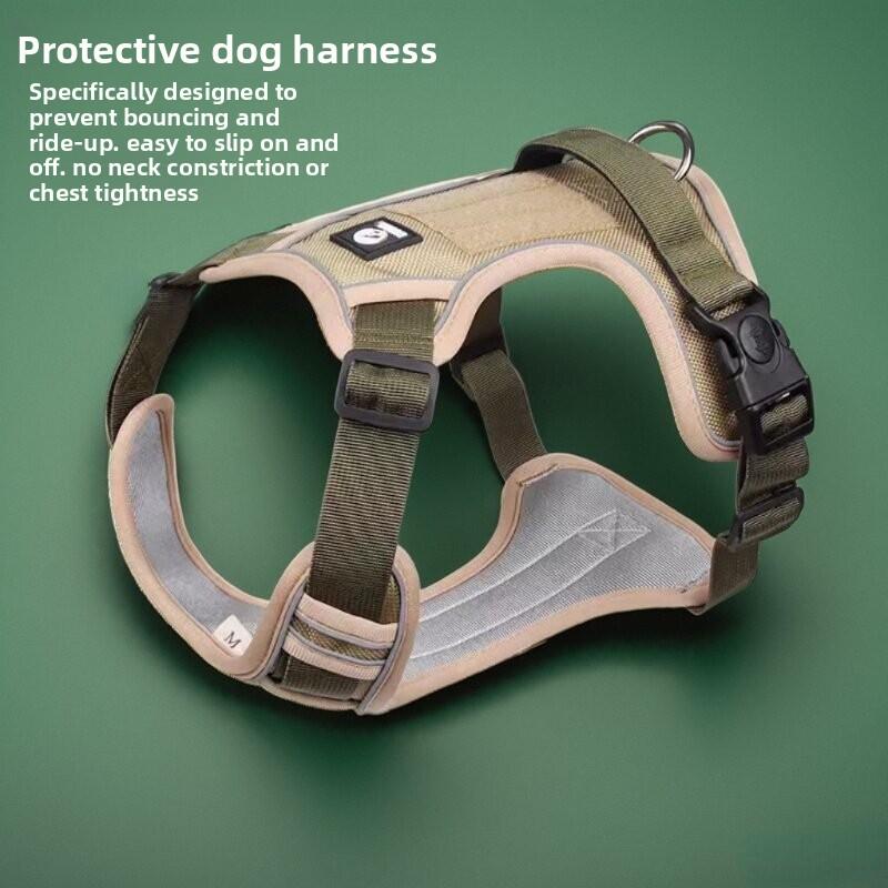 Große Hundeleine, Explosionssicheres Spülweste-Typ Brust- und Rückengeschirr, Mittlere und Große Hundespazierleine, Hundekette