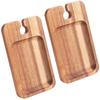 2pcs Holder Design Wine Appetizer Plates Wooden Cheese Board  Social Gathering