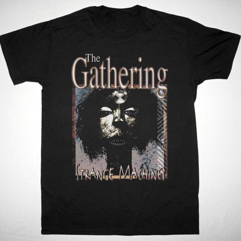 

Vtg THE GATHERING STRANGE MACHINES Cotton Black All Size Unisex Shirt MM1324 5XL різнокольоровий