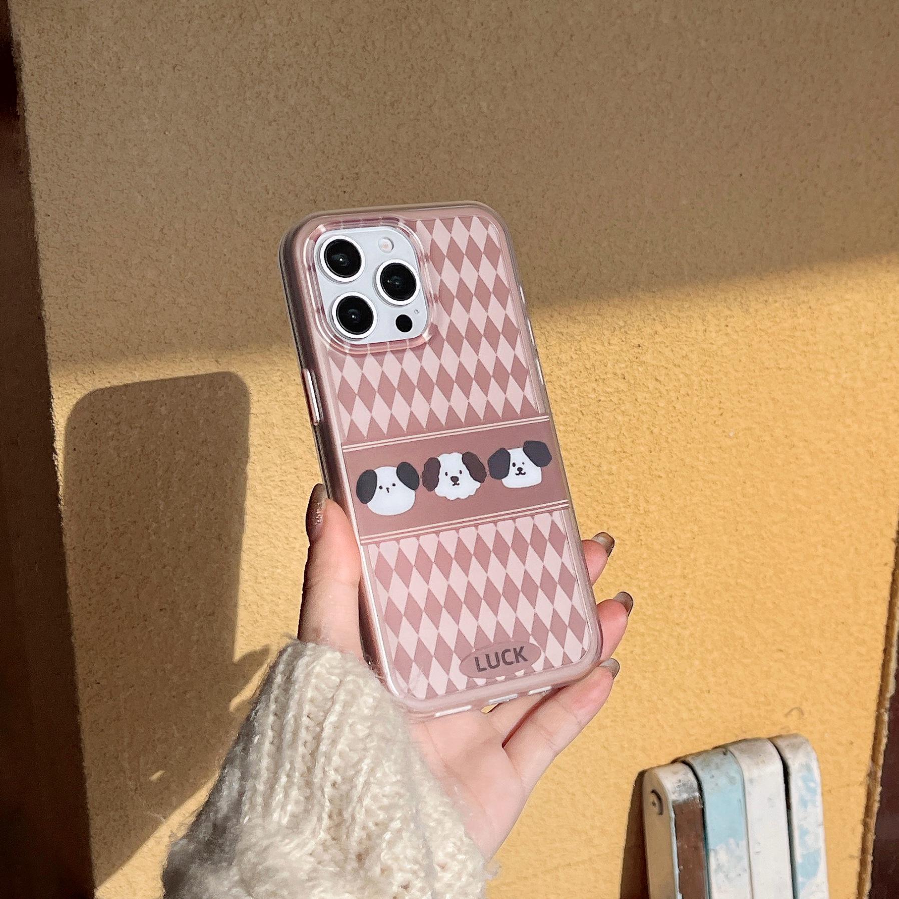 

Autumn/Winter Plaid Dog iPhone 16/17 Pro Max & Apple 15 Full Coverage Protective Case iPhone 15 Pro
