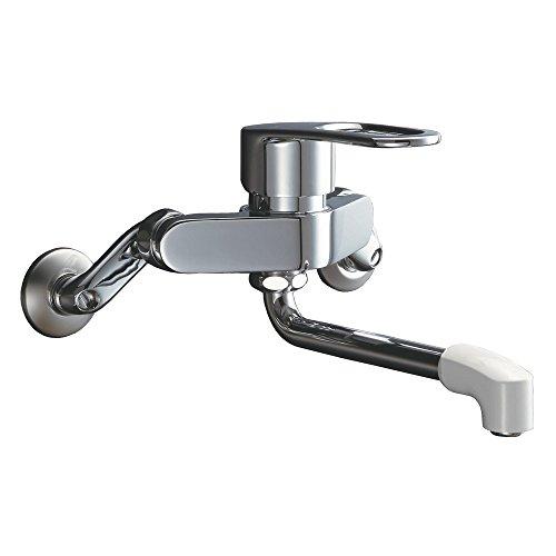 LIXIL INAX Kitchen Wall-Mounted Single-Lever Mixer Faucet, Soft Single, with Insulated Cap and Metal Handle, RSF-861
