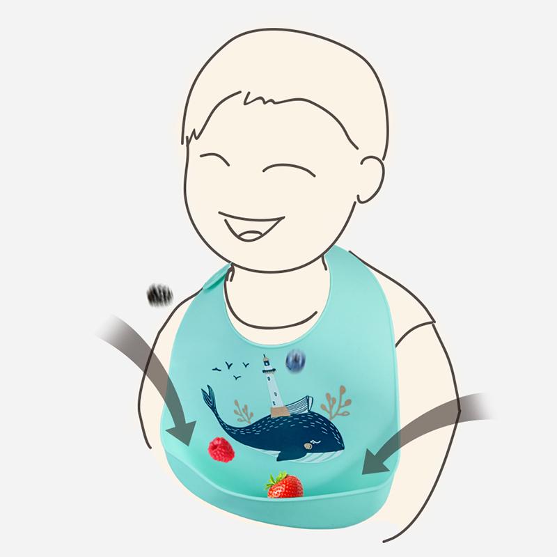 Babero de silicona para bebé, Baberos impermeables con forma de plátano para Saliva, delantales comestibles suaves para alimentación de recién nacidos con dibujos animados, bufanda para eructar ajustable para bebé