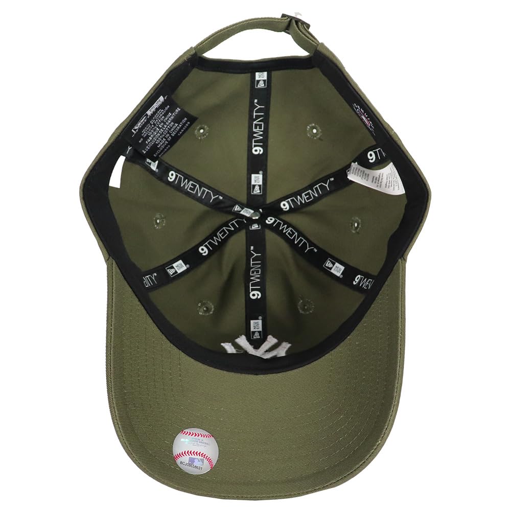 New Era 9TWENTY MLB and Low Brand NEWERA New York Yankees Olive and Moss Free 60348851 Cap, Men's Women's Cap, Logo, Unisex, Baseball, Golf,