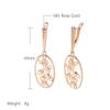 Wind Simple and Cold Wind Earrings 585 Rose Gold Hollow French Retro Flower Earrings