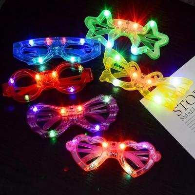 1-60KS Svítící ve tmě brýle Hromadné LED Svítící brýle Svatba Dekor Party Laskavosti Svítící brýle pro Děti Dospělé Party Potřeby