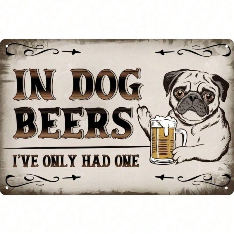 Metal Wall Art Vintage Beer Sign 8x12 Inch Bar Decor