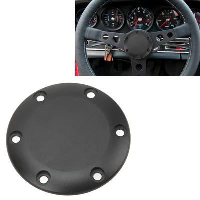 Cubierta de Bocina para Volante de 6 Agujeros Aluminio Negro Fácil Instalación Apto para la Mayoría de Coches Cubierta Central de Bocina para Volante