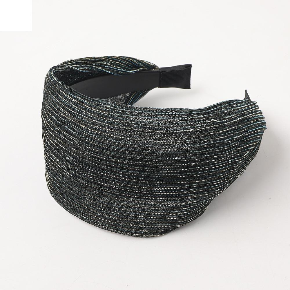 

Wide Lace Hairband Sweet Hairpin Fashion Headband Peacock Blue