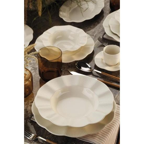 

Kütahya Porcelain Milena Набор столовой посуды кремового цвета из 62 предметов