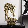 Retro American Country Horse Head Ornament for Home Decor - Living Room, TV Stand, Bar, or Entrance Display